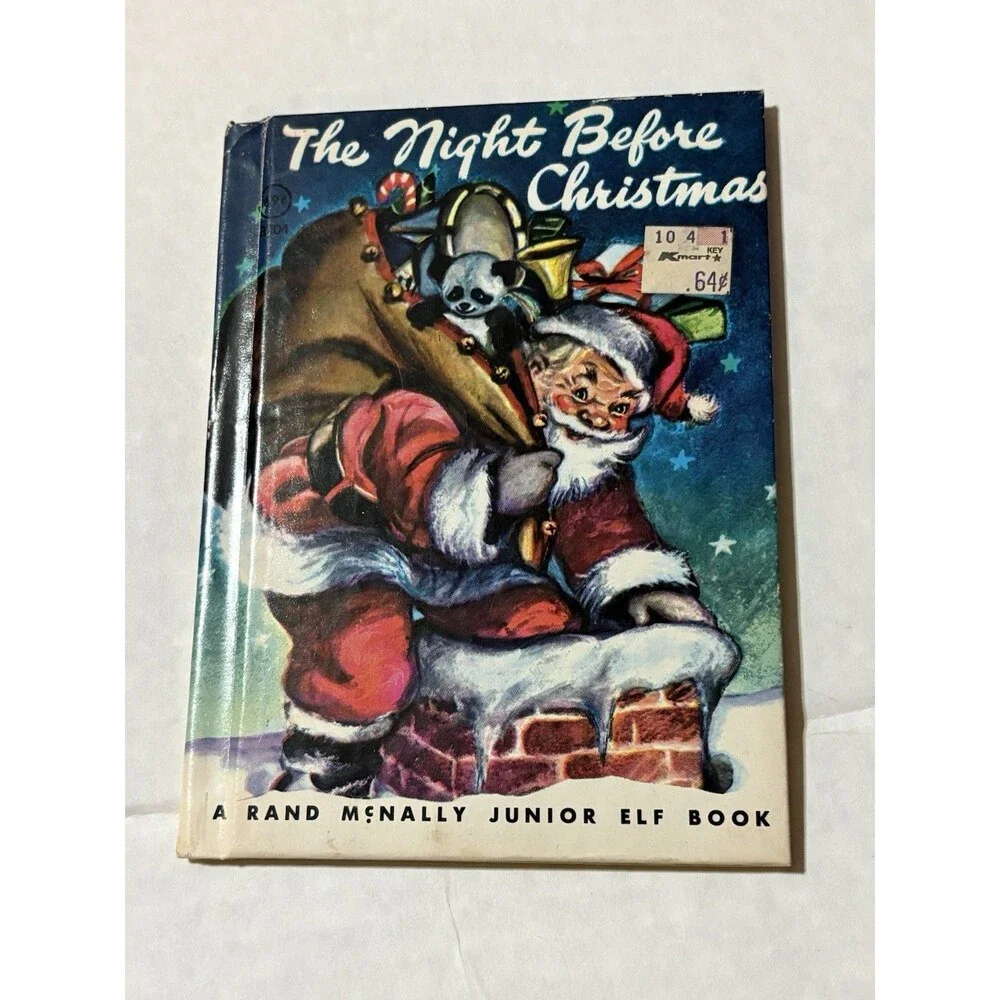 Vintage Night Before Christmas Rand McNally Junior Elf Book Elizabeth Webbe